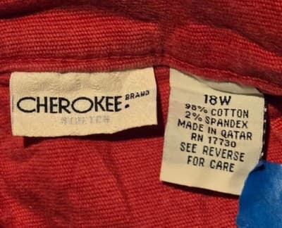 Cherokee Shorts Womens Plus 18W Red Cotton Stretch Pockets Button Fly Casual - Thumbnail 2