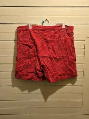 Cherokee Shorts Womens Plus 18W Red Cotton Stretch Pockets Button Fly Casual - Thumbnail 3