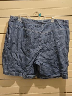 Kate Hill Shorts Womens 22W Denim Cargo Blue Button Fly Belt Loops Pockets - Thumbnail 3
