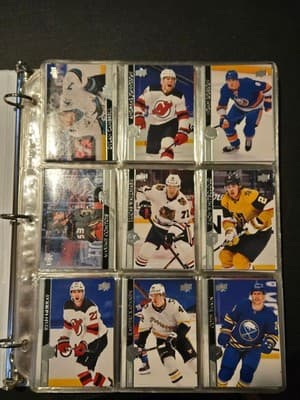 1in Binder Lot - 2020-21 Upper Deck NHL Hockey Cards - 120+ Base Cards 7 Pages - Image 1