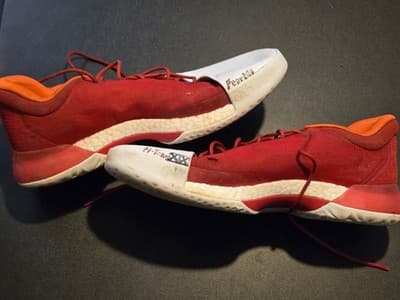 Adidas Harden Vol. 1 Basketball Shoes - Mens 11.5 - Red Low Top Lace Up Preowned - Thumbnail 3