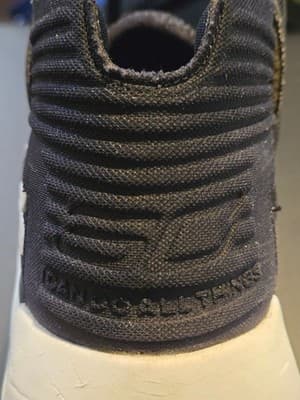 Under Armour Basketball Shoes Mens 12 SC Curry High Top Black White Used - Thumbnail 5