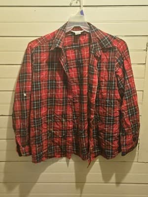Allison Daley Shirt Womens 16 Red Black Plaid Long Sleeve Button Up Casual - Image 1