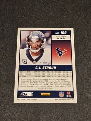 2024 Score #109 C.J. Stroud Red - Thumbnail 2