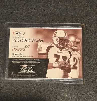 2001 SAGE #A24 Willie Howard Autographs Bronze #/600 - Thumbnail 2