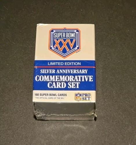 super bowl xxv silver anniversary card set Sealed - Image 1