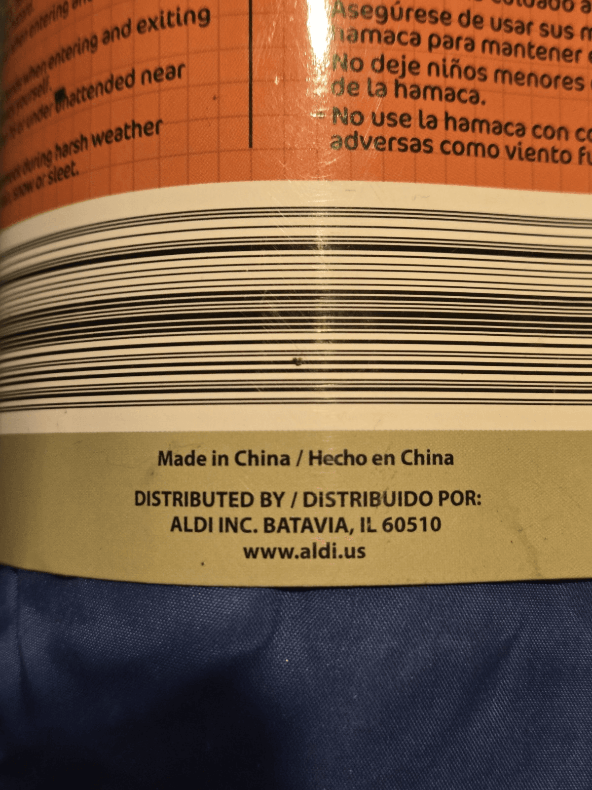 Adventuridge Travel Hammock 9x5 Ft Lightweight, Portable 330lb Capacity Blue NEW - Thumbnail 5