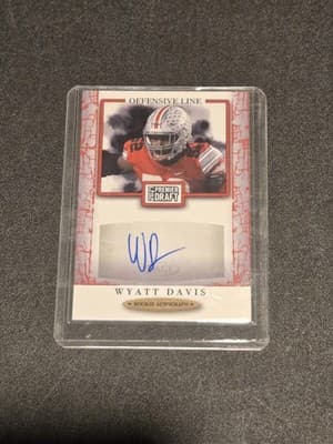 2021 SAGE Premier Draft #A10 Wyatt Davis Autographs Red - Image 1