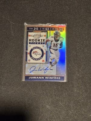 2019 Panini Contenders Optic #158 Juwann Winfree autograph - Image 1