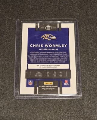 2017 Donruss Optic #143 Chris Wormley Rookies Autographs - Thumbnail 2