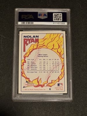 1991 Pacific Nolan Ryan Texas Express I #6 Nolan Ryan PSA 9 - Thumbnail 2