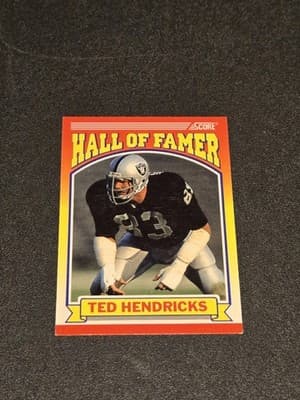1990 Score #599 Ted Hendricks - Image 1