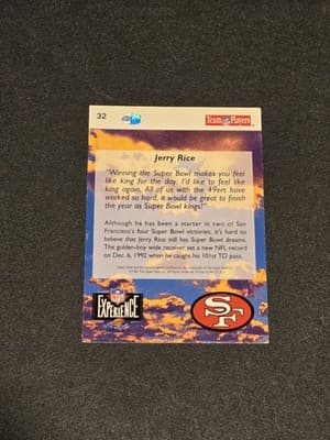 1993 Upper Deck NFL Experience #32 Jerry Rice - Thumbnail 2