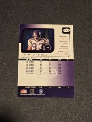 1999 Leaf Rookies & Stars #113 John Randle - Thumbnail 2