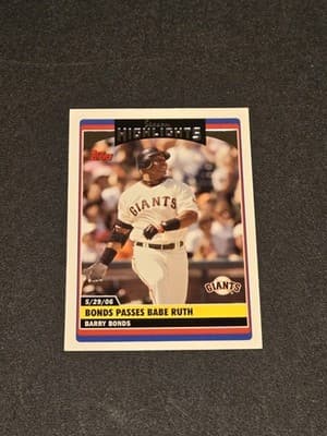 2006 Topps Updates & Highlights #UH176 Barry Bonds - Image 1