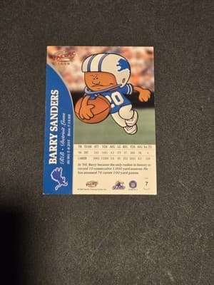 1999 Pacific Backyard Football #7 Barry Sanders - Thumbnail 2