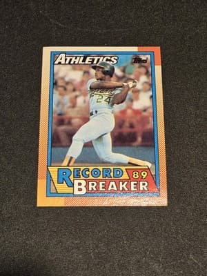 1990 Topps #7 Rickey Henderson - Image 1