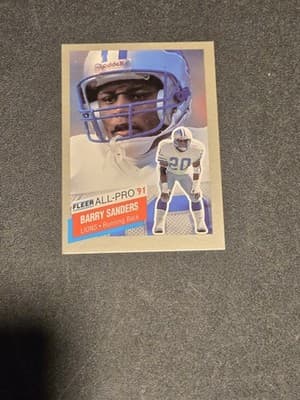 1991 Fleer #9 Barry Sanders All-Pro '91 - Image 1