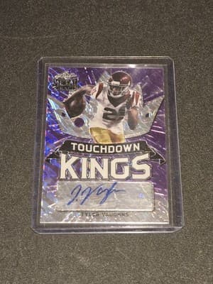 2021 Leaf Metal Draft TK-TV1 Tyler Vaughns Touchdown Kings Autographs Purple /30 - Image 1