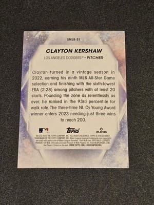 2023 Topps #SMLB-31 Clayton Kershaw Stars of MLB - Thumbnail 2