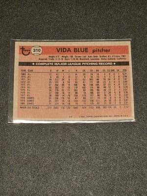 1981 Topps #310 Vida Blue - Thumbnail 2