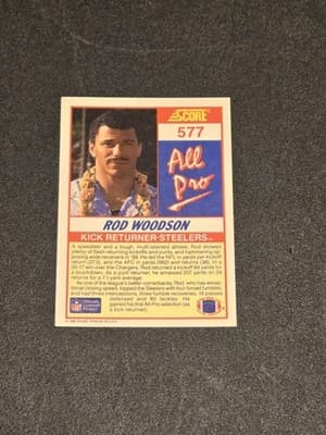 1990 Score #577 Rod Woodson - Thumbnail 2