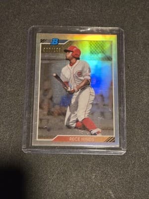 2020 Bowman Heritage #92CP-REC Rece Hinds Chrome Prospects Blue #/99 - Image 1
