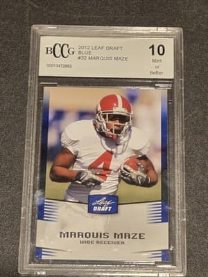 2012 Leaf Draft #32 Marquis Maze Blue BCCG 10 - Image 1