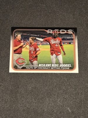 2024 Topps #133 Resilient Reds Rookies: Youth of Cincinnati Getting It Done - Image 1