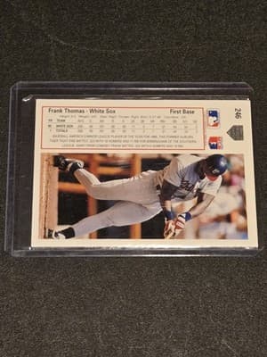 1991 Upper Deck #246 Frank Thomas - Thumbnail 2