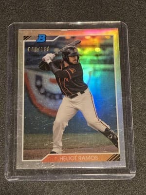 2020 Bowman Heritage #92CP-HR Heliot Ramos Chrome Prospects Refractor #/199 - Image 1