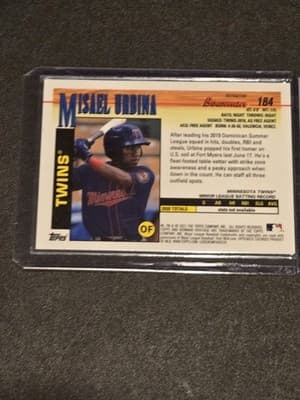 2021 Bowman Heritage #184 Misael Urbina Chrome Prospects Refractor #/199 - Thumbnail 2