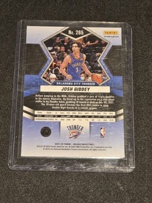 2021-22 Panini Mosaic #265 Josh Giddey Green - Thumbnail 2