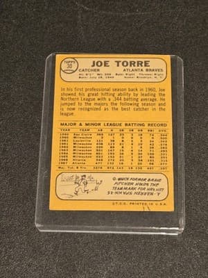 1968 Topps #30 Joe Torre - Thumbnail 2