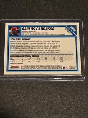 2007 Bowman Draft Picks & Prospects #BDPP68 Carlos Carrasco Chrome Prospects - Thumbnail 2