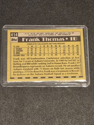 1990 Topps #414b Frank Thomas - Thumbnail 2