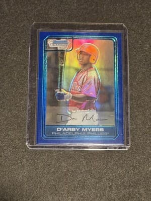2006 Bowman Draft Picks & Prospects #DP25 D'Arby Myers Blue Refractors #/199 - Image 1