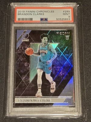 2019 Panini Chronicles #289 Brandon Clarke PSA 9 - Image 1