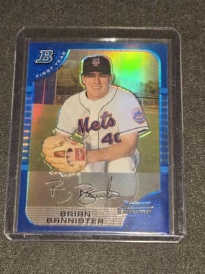 2005 Bowman Chrome #225 Brian Bannister Blue Refractors #/150 - Image 1