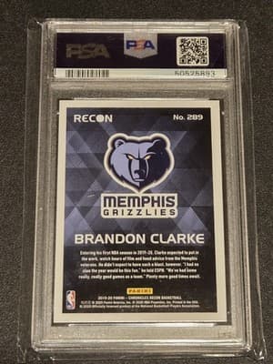 2019 Panini Chronicles #289 Brandon Clarke PSA 9 - Thumbnail 2