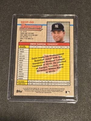 2020 Bowman Heritage #92CP-DG Deivi Garcia Chrome Prospects Yellow #/75 - Thumbnail 2