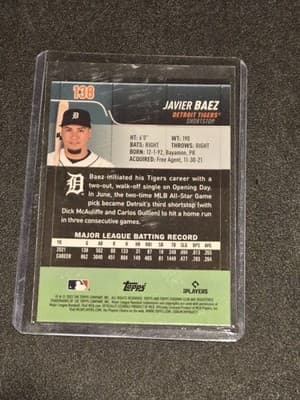 2022 Stadium Club Chrome #138 Javier Baez - Thumbnail 2