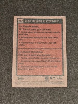 2024 Topps Heritage #206 2013 MVPs (Miguel Cabrera / Andrew McCutchen) MVP - Thumbnail 2
