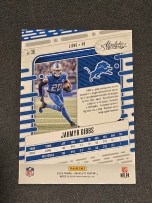 2024 Panini Absolute #36 Jahmyr Gibbs - Thumbnail 2