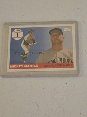 2006 Topps #MHR1 Mickey Mantle Mickey Mantle Home Run History - Image 1