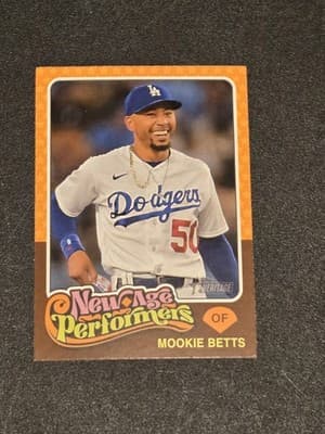 2024 Topps Heritage #NAP-23 Mookie Betts New Age Performers - Image 1