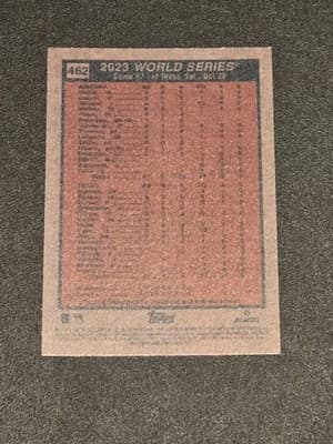 2024 Topps Heritage #462 World Series 2023: Game - Thumbnail 2