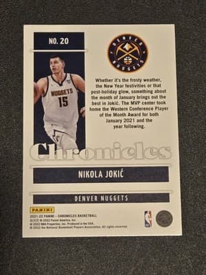 2021-22 Panini Chronicles #20 Nikola Jokic - Thumbnail 2
