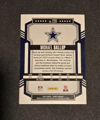 2023 Score #229 Michael Gallup Green - Thumbnail 2