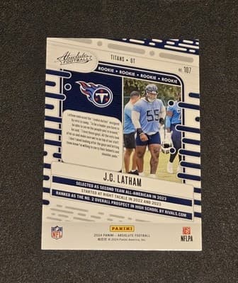 2024 Panini Absolute #107 J.C. Latham - Thumbnail 2